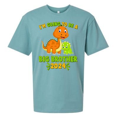 IM Going To Be A Big Brother 2024 Cute Dinosaurs Sueded Cloud Jersey T-Shirt