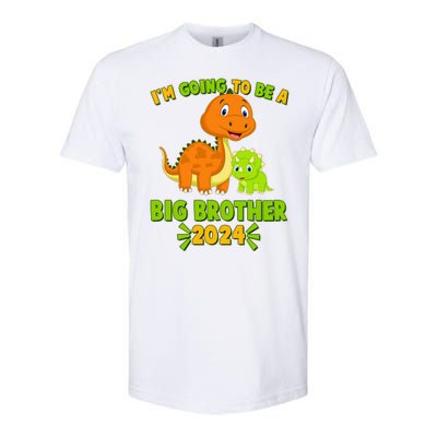 IM Going To Be A Big Brother 2024 Cute Dinosaurs Softstyle® CVC T-Shirt