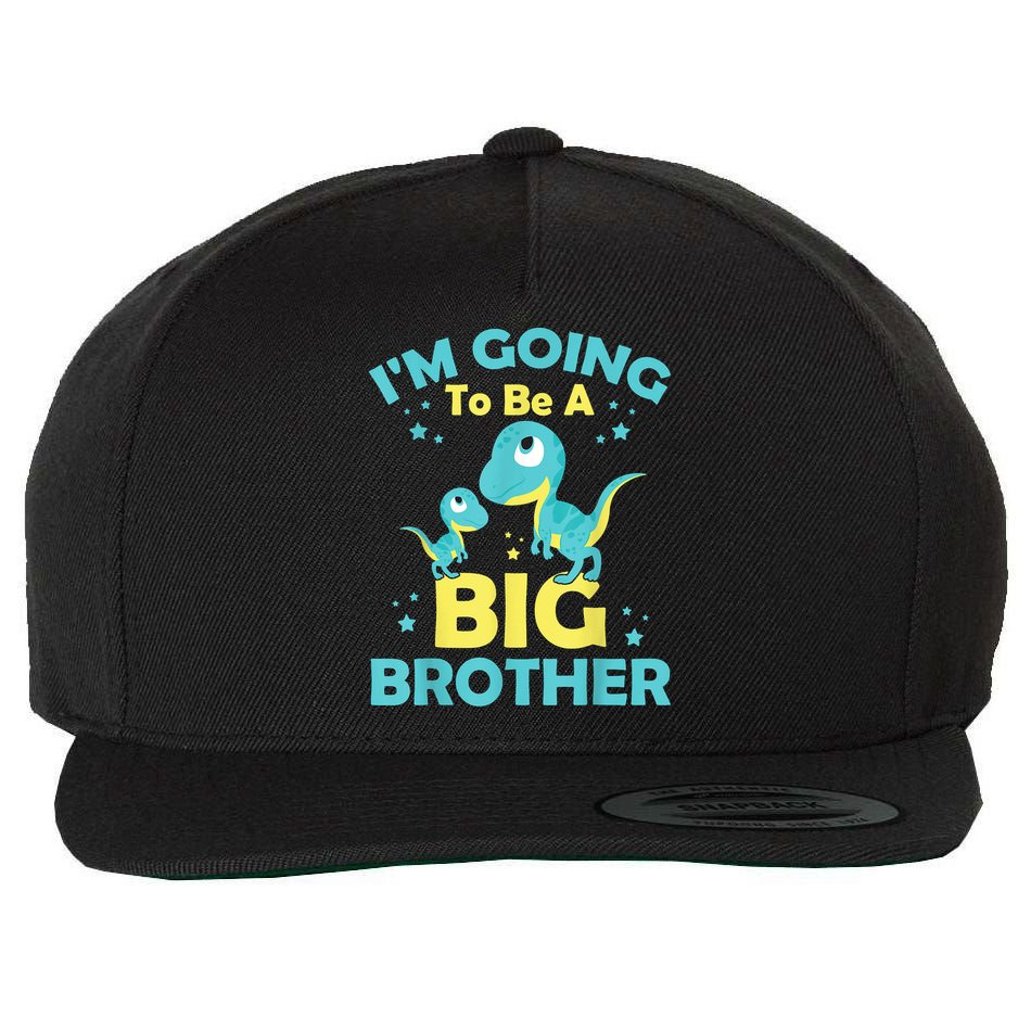 I'm Going To Be A Big Brother Family Dinosaur Cute Funny Wool Snapback Cap