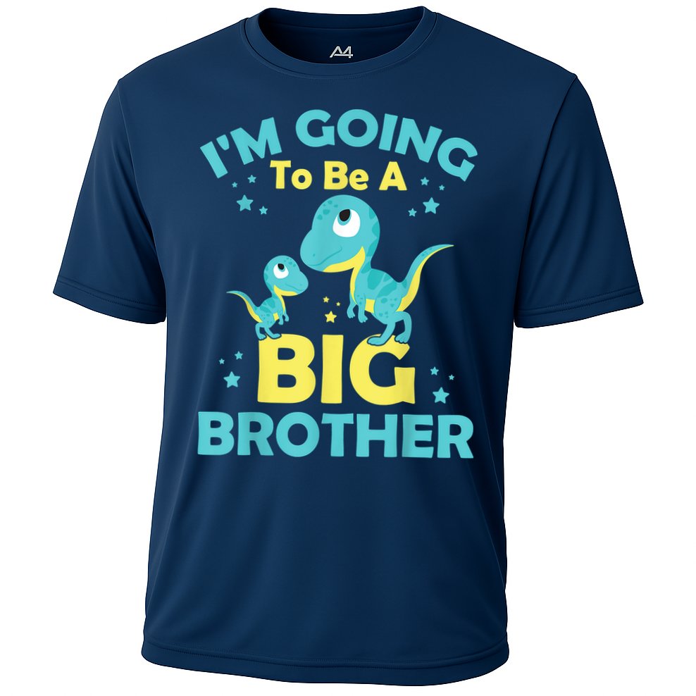I'm Going To Be A Big Brother Family Dinosaur Cute Funny Cooling Performance Crew T-Shirt