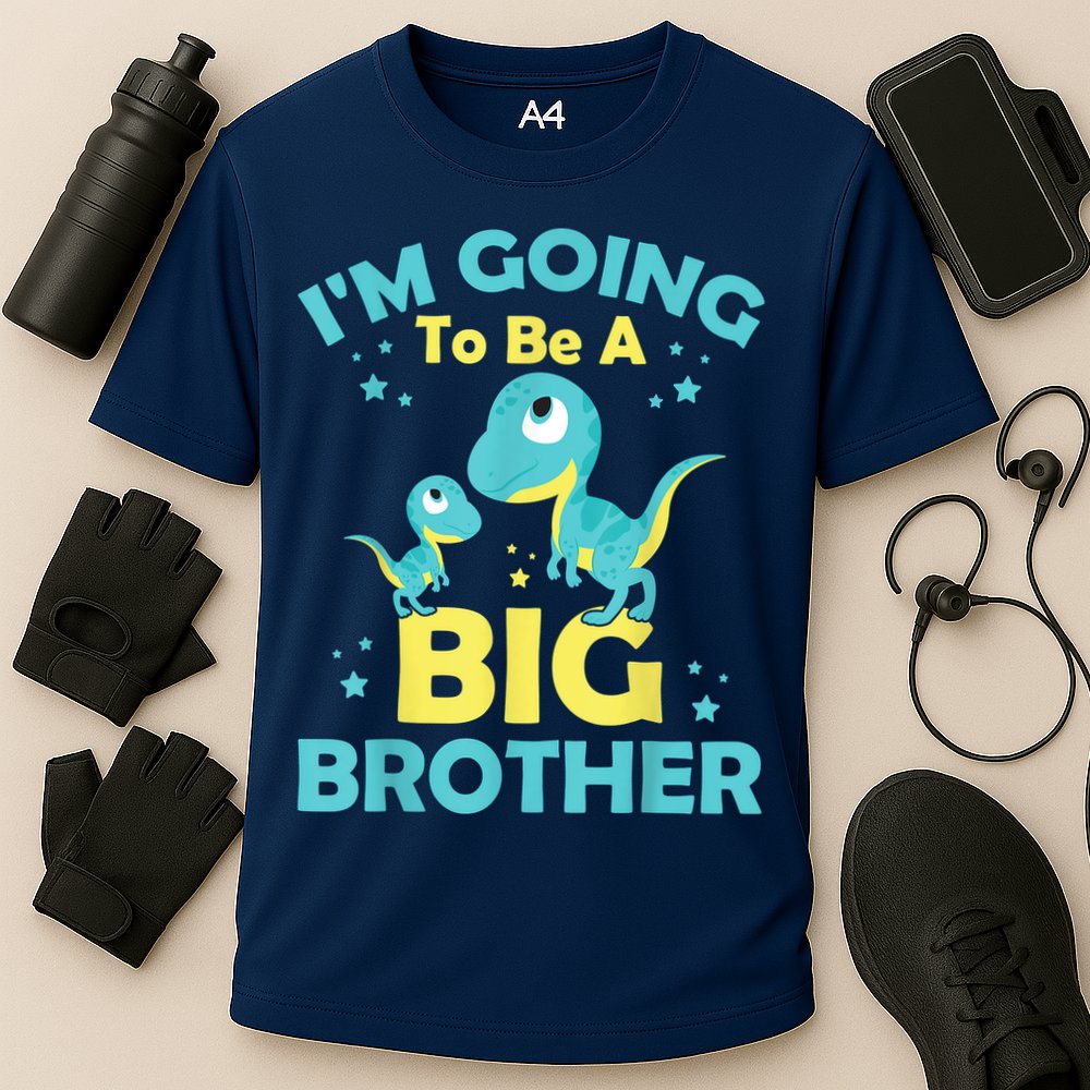 I'm Going To Be A Big Brother Family Dinosaur Cute Funny Cooling Performance Crew T-Shirt