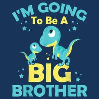 I'm Going To Be A Big Brother Family Dinosaur Cute Funny Button
