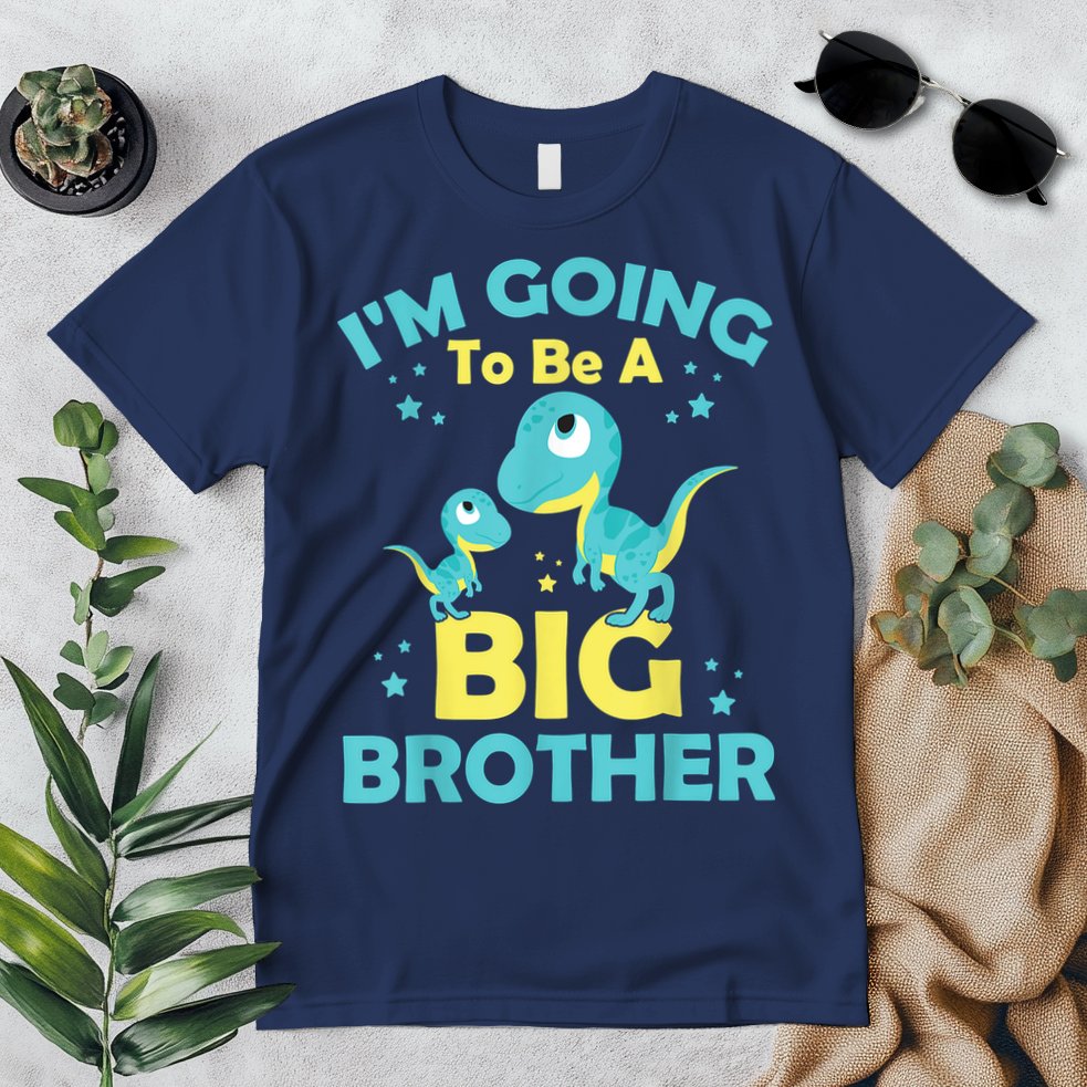 I'm Going To Be A Big Brother Family Dinosaur Cute Funny Premium T-Shirt