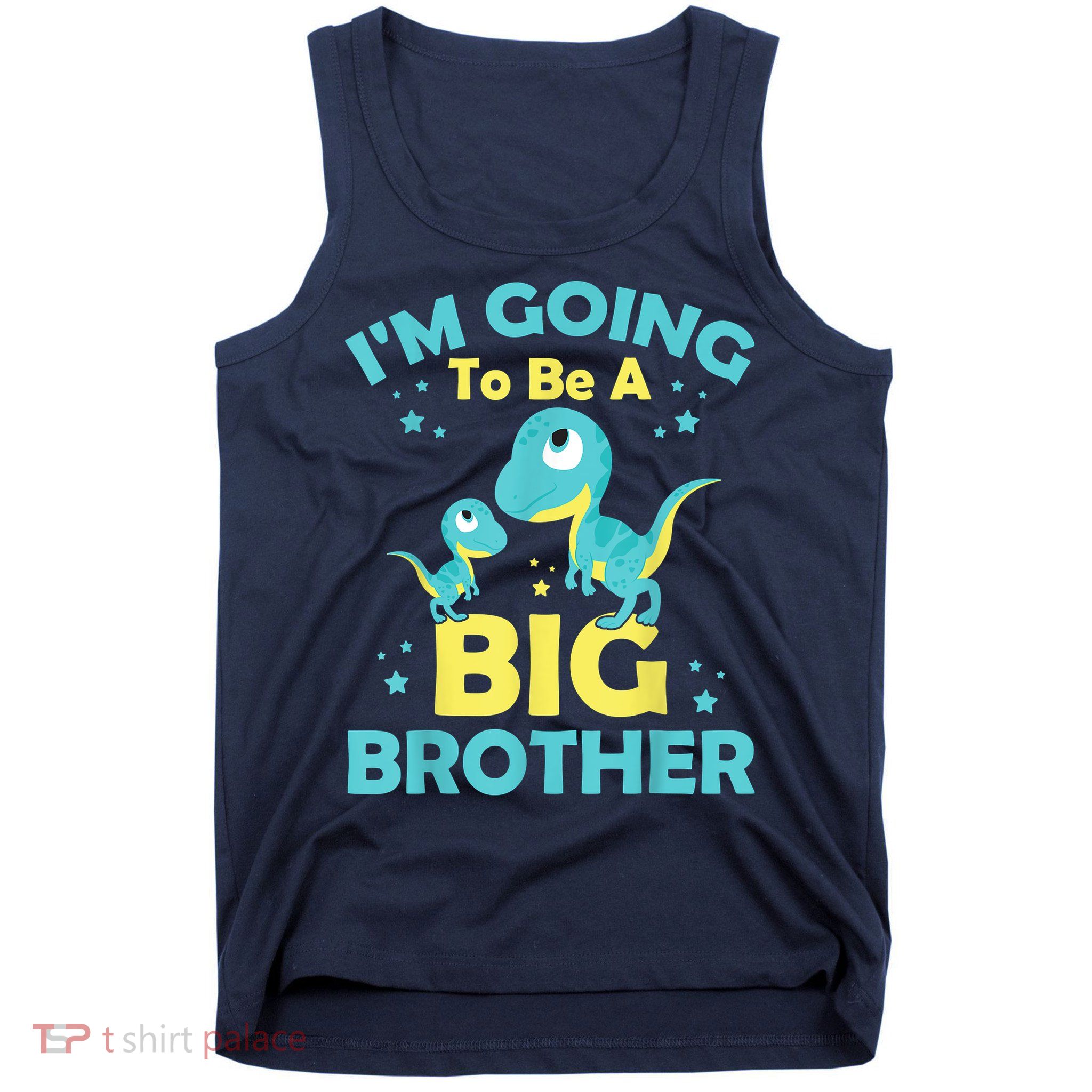 I'm Going To Be A Big Brother Family Dinosaur Cute Funny Tank Top