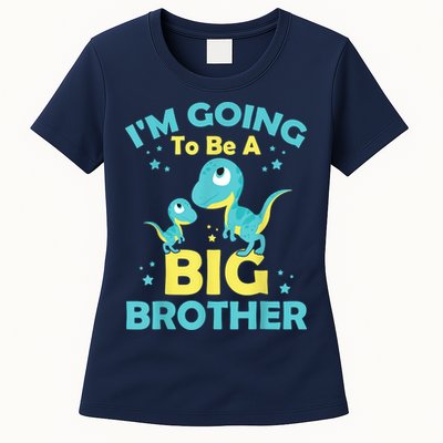 I'm Going To Be A Big Brother Family Dinosaur Cute Funny Womens T-Shirt