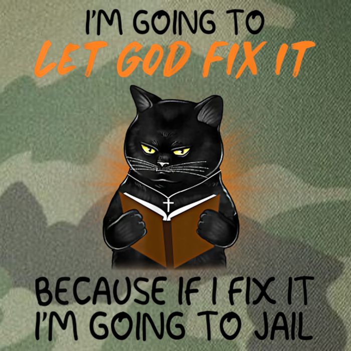 I'm Going To Let God Fix It Funny Cat Legacy Tie Dye Trucker Hat