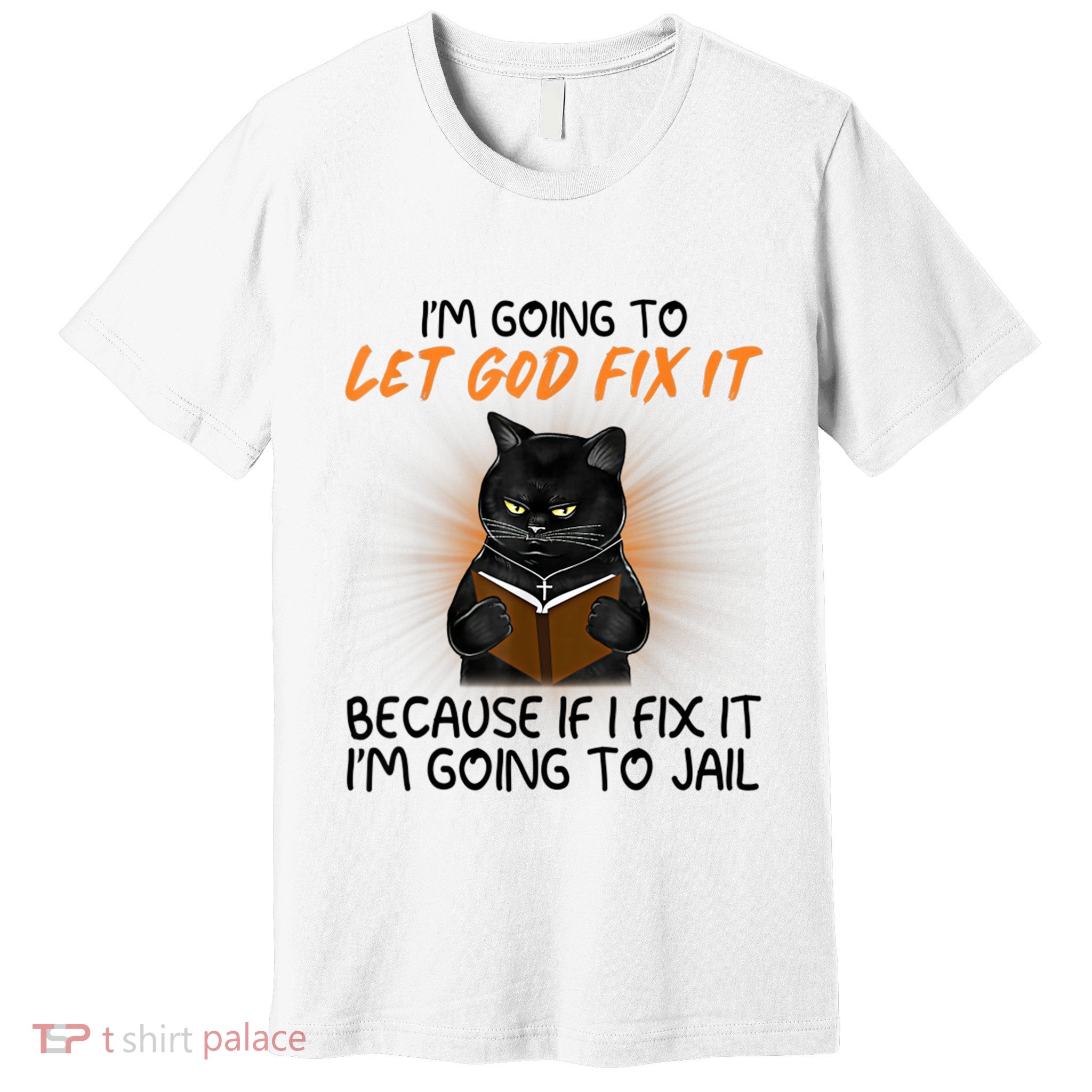 I'm Going To Let God Fix It Funny Cat Premium T-Shirt