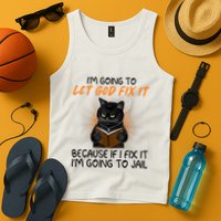I'm Going To Let God Fix It Funny Cat Tank Top