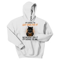 I'm Going To Let God Fix It Funny Cat Kids Hoodie