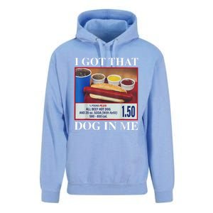 I Got That Dog In Me Funny Hotdog Meme Viral Quote Unisex Surf Hoodie