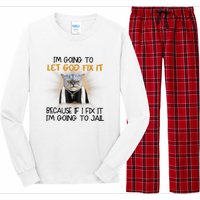 I'm Going To Let God Fix It Funny Cat Long Sleeve Pajama Set