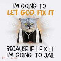I'm Going To Let God Fix It Funny Cat Cooling Performance Long Sleeve Crew