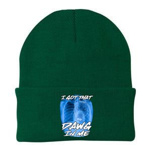 I Got That Dawg In Me Xray Pitbull Ironic Meme Viral Knit Cap Winter Beanie