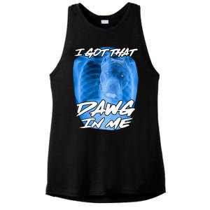 I Got That Dawg In Me Xray Pitbull Ironic Meme Viral Ladies PosiCharge Tri-Blend Wicking Tank