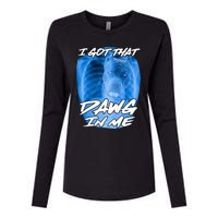 I Got That Dawg In Me Xray Pitbull Ironic Meme Viral Womens Cotton Relaxed Long Sleeve T-Shirt