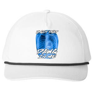 I Got That Dawg In Me Xray Pitbull Ironic Meme Viral Snapback Five-Panel Rope Hat