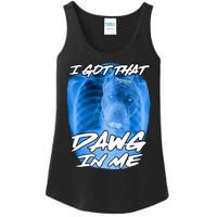 I Got That Dawg In Me Xray Pitbull Ironic Meme Viral Ladies Essential Tank