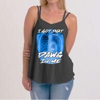 I Got That Dawg In Me Xray Pitbull Ironic Meme Viral Women's Strappy Tank