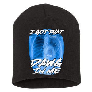 I Got That Dawg In Me Xray Pitbull Ironic Meme Viral Short Acrylic Beanie