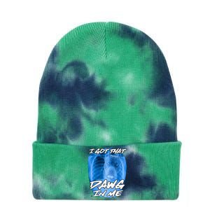 I Got That Dawg In Me Xray Pitbull Ironic Meme Viral Tie Dye 12in Knit Beanie