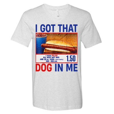 I Got That Dog In Me Funny Hotdogs Combo 4th Of July Dad Mom V-Neck T-Shirt