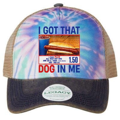 I Got That Dog In Me Funny Hotdogs Combo 4th Of July Dad Mom Legacy Tie Dye Trucker Hat
