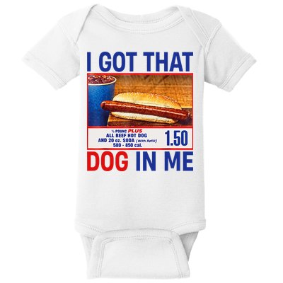 I Got That Dog In Me Funny Hotdogs Combo 4th Of July Dad Mom Baby Bodysuit