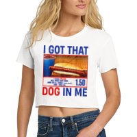I Got That Dog In Me Funny Hotdogs Combo 4th Of July Dad Mom Women's Crop Top Tee