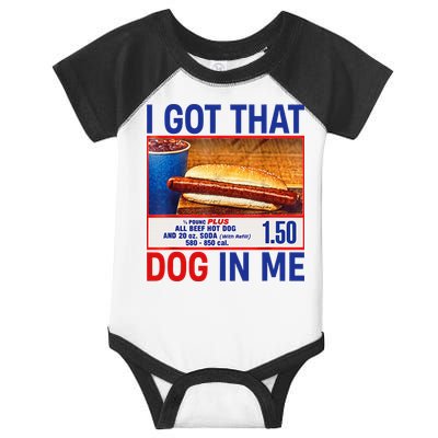I Got That Dog In Me Funny Hotdogs Combo 4th Of July Dad Mom Infant Baby Jersey Bodysuit