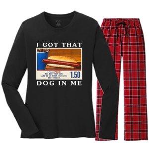 I Got That Dog In Me Funny Hot Dogs Combo Women's Long Sleeve Flannel Pajama Set 