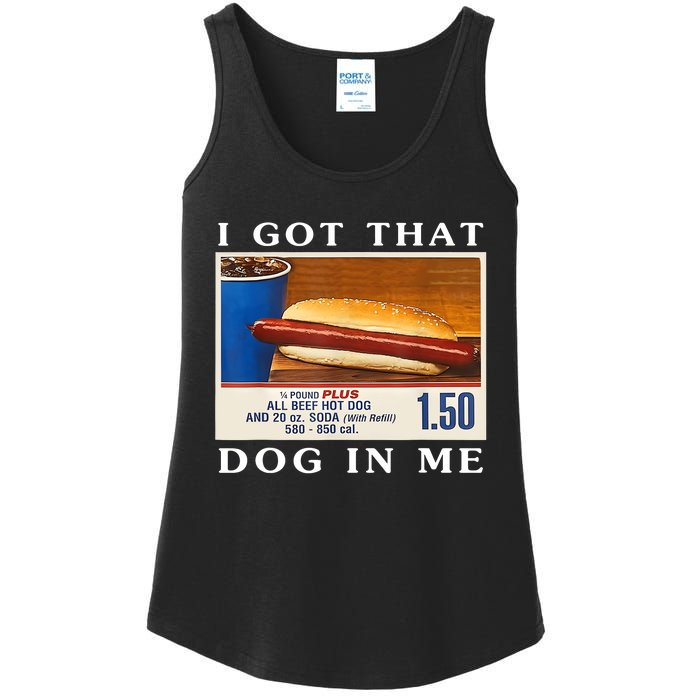 I Got That Dog In Me Funny Hot Dogs Combo Ladies Essential Tank