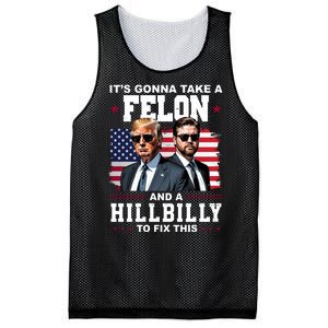 Its Gonna Take A Felon And A Hillbilly To Fix This Pro Trump Vance Mesh Reversible Basketball Jersey Tank