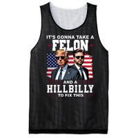 Its Gonna Take A Felon And A Hillbilly To Fix This Pro Trump Vance Mesh Reversible Basketball Jersey Tank