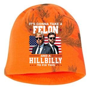 Its Gonna Take A Felon And A Hillbilly To Fix This Pro Trump Vance Kati - Camo Knit Beanie