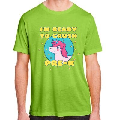 Im Going To Crush PreK Back To School Unicorn Star Adult ChromaSoft Performance T-Shirt