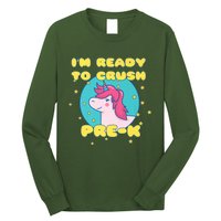 Im Going To Crush PreK Back To School Unicorn Star Long Sleeve Shirt