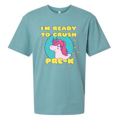 Im Going To Crush PreK Back To School Unicorn Star Sueded Cloud Jersey T-Shirt