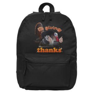 It’S Giving Thanks Turkey Thanksgiving 16 in Basic Backpack