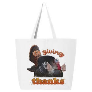 It’S Giving Thanks Turkey Thanksgiving 25L Jumbo Tote