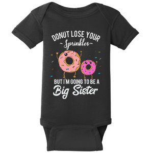 Im Going To Be A Big Sister Baby Announcement Donut Reveal Baby Bodysuit