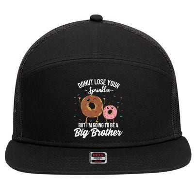 Im Going To Be A Big Brother Funny Donut Baby Announcement 7 Panel Mesh Trucker Snapback Hat