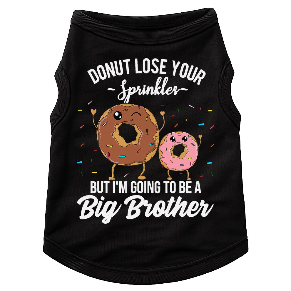 Im Going To Be A Big Brother Funny Donut Baby Announcement Doggie Tank