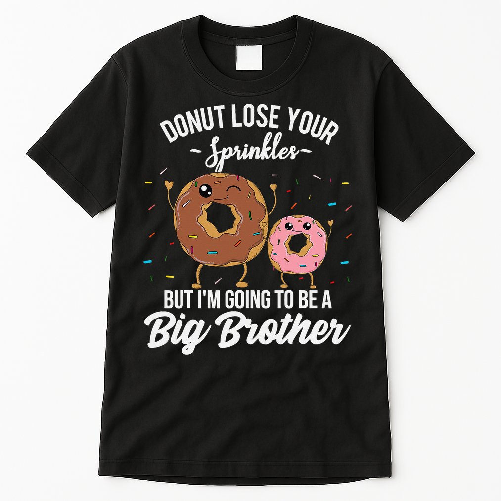 Im Going To Be A Big Brother Funny Donut Baby Announcement Tall T-Shirt