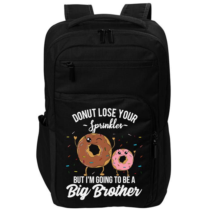Im Going To Be A Big Brother Funny Donut Baby Announcement Impact Tech Backpack