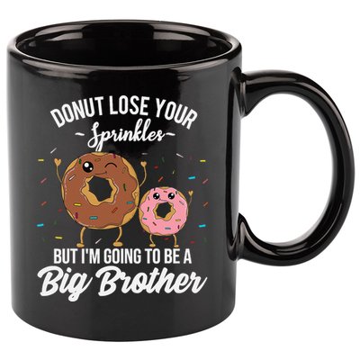 Im Going To Be A Big Brother Funny Donut Baby Announcement 11oz C Handle Ceramic Mug