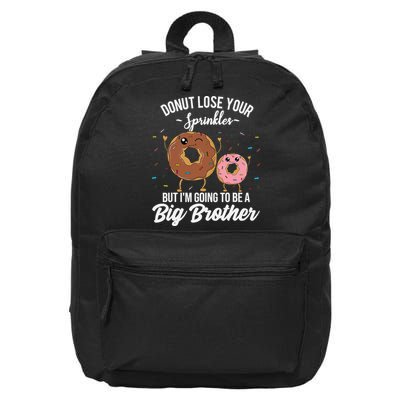 Im Going To Be A Big Brother Funny Donut Baby Announcement 16 in Basic Backpack
