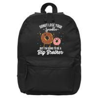 Im Going To Be A Big Brother Funny Donut Baby Announcement 16 in Basic Backpack