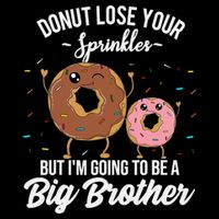 Im Going To Be A Big Brother Funny Donut Baby Announcement 16 in Basic Backpack