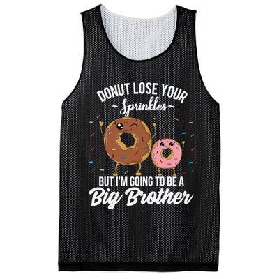 Im Going To Be A Big Brother Funny Donut Baby Announcement Mesh Reversible Basketball Jersey Tank