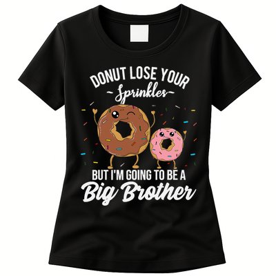 Im Going To Be A Big Brother Funny Donut Baby Announcement Womens T-Shirt